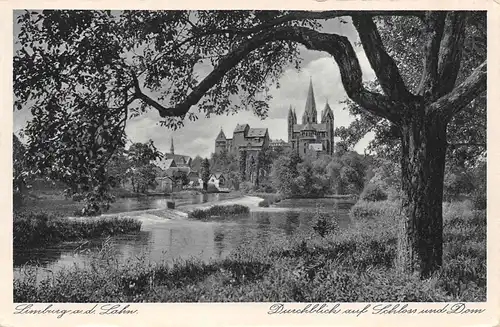 Limburg an der Lahn Durchblick auf Schloss und Dom ngl 156.441