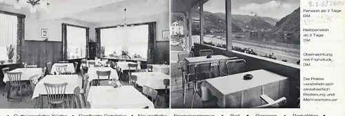 Cochem-Sehl a.d.Mosel Gasthaus Nik Löhnerz 2-teilig nglWerbe-Flyer D4991