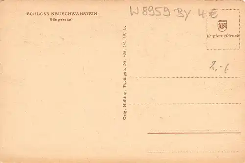 Schloss Neuschwanstein - Sängersaal ngl 155.710