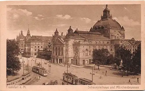 Frankfurt a. M. Schauspielhaus und Märchenbrunnen ngl 151.839