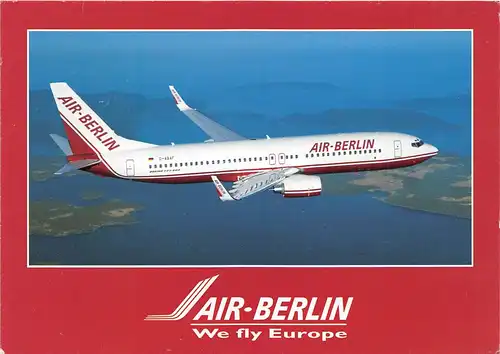 Air Berlin Boeing 737-800 D-ABAF We fly Europe Werbekarte gl2004 151.691