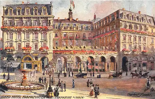 Frankfurt a. M. Grand Hotel Frankfurter Hof nach Gemälde von Flower ngl 151.891