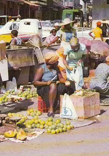 Guadeloupe Pointe-A-Pitre Scene de marché ngl D5350