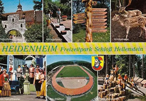 Heidenheim Freizeitpark Schloß Hellenstein Mehrbildkarte ngl D5397