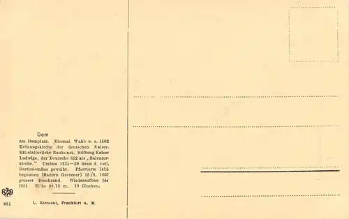 Frankfurt a. M. Dom am Domplatz Nordseite ngl 151.964