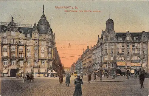 Frankfurt a. M. Kaiserstrasse von Bahnhof gesehen gl1908 151.873