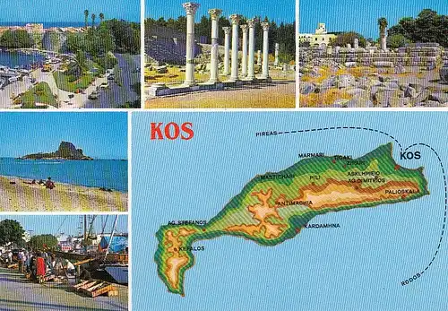 Greece Kos Mehrbildkarte gl1991 D5579