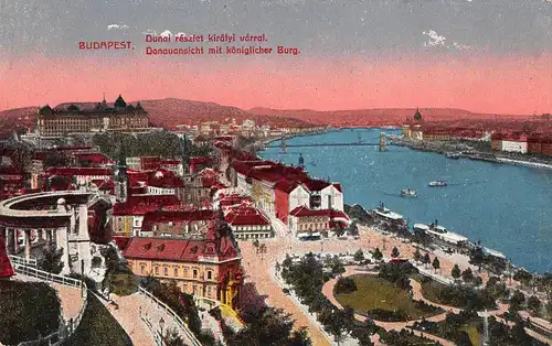 Budapest Dunai részlet királyi várral/ Donauansicht mit Burg ngl 150.000
