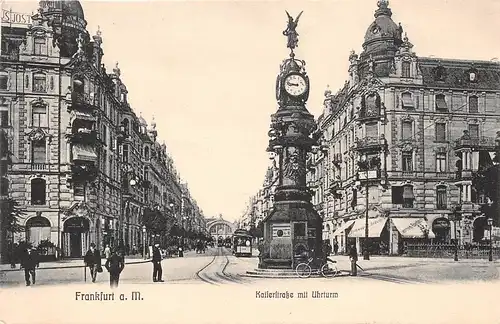 Frankfurt a. M. Kaiserstrasse mit Uhrturm ngl 151.942