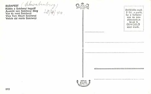 Budapest Aussicht vom Széchenyi Berg Schwabenberg ngl 150.061