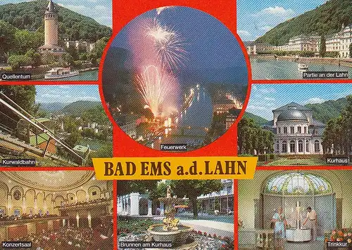 Bad Ems an der Lahn Mehrbildkarte gl1987 D5421
