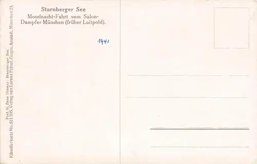 Mondnacht-Fahrt vom Salondampfer München am Starnberger See ngl 151.099