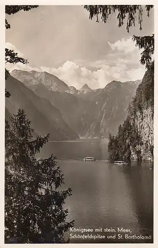 Königssee mit steinernem Meer, Schönfeldspitze u. St.Bartholomä ngl D9373