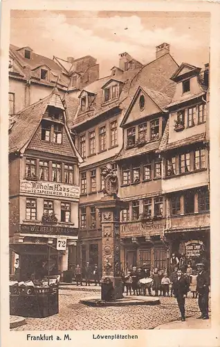 Frankfurt a. M. Löwenplatzchen Brunnen Fahrgasse Haus Wilhelm Haas ngl 151.971