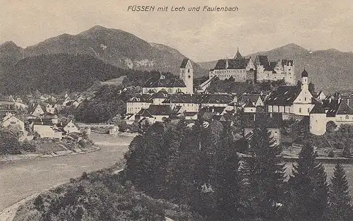 Füssen i.Allgäu, mit Lech und Faulenbach ngl D9393