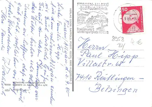 Füssen i.Allgäu - 6 Ansichten gl1980 156.641