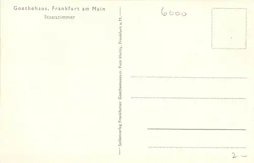 Frankfurt a. M. Goethehaus Staatszimmer ngl 151.861