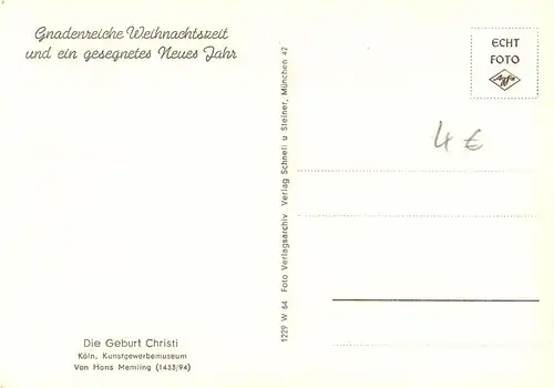 Köln Kunstgewerbemuseum Die Geburt Jesu Nach Hans Memling ngl 156.714