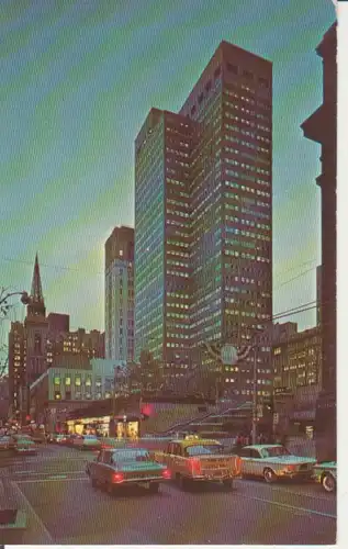 Pittsburg Pa. Smithfield St. at Night Alcoa Building gl1976 223.612