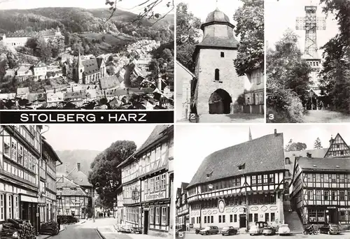 Stolberg (Harz) Panorama Rittertor Josphshöhe Neustadtstraße Rathaus ngl 152.184