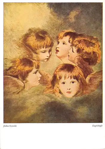 JOSHUA REYNOLDS Engelsköpfe Nach Gemälde Künstlerkarte ngl 156.778