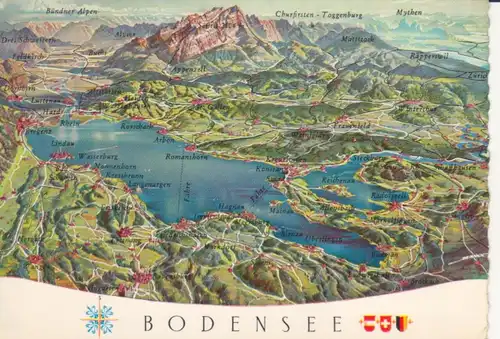 Bodensee Reliefkarte des Bodensees gl196? 221.403