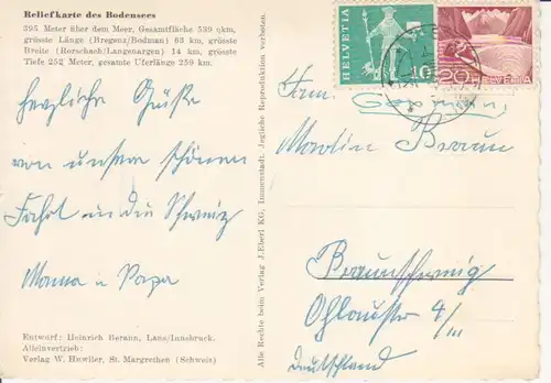 Bodensee Reliefkarte des Bodensees gl196? 221.403