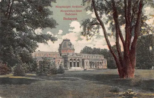 Budapest Margaretheninsel Badehaus / Margitszigeti fürdöház gl1908 149.983