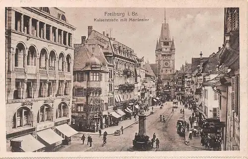 Freiburg i. Br. Kaiserstraße mit Martinstor ngl 157.448