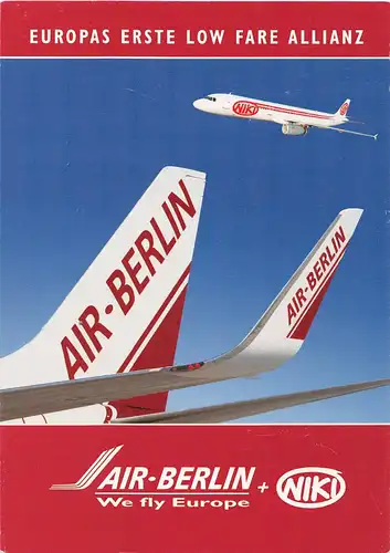 Air Berlin + NIKI We fly Europe Werbekarte gl2004 151.648