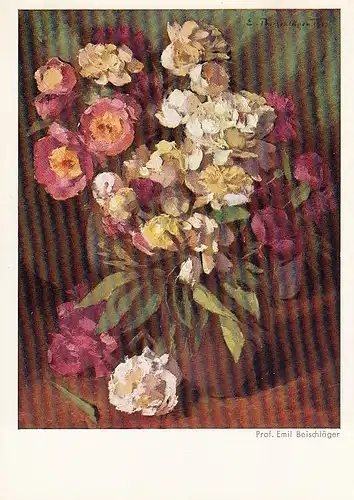 Prof.EMIL BEISCHLÄGER Blumenstrauß in Vase ngl D7164