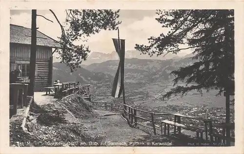 Garmisch-Partenkirchen St. Martin u.Grasberg Blick auf Karwendel gl1926 154.818