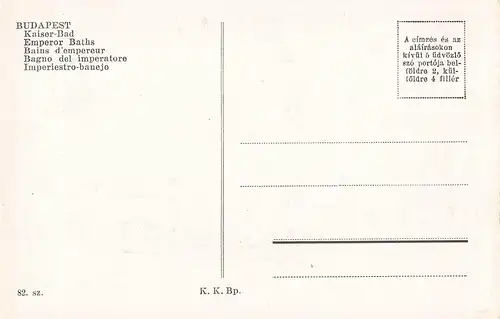 Budapest Kaiser-Bad / Császárfürdö ngl 150.076