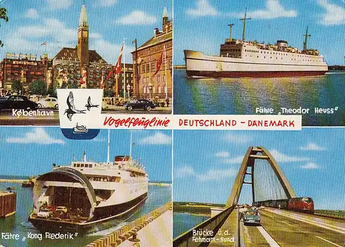 Vogelfluglinie Deutschland-Dänemark Mehrbildkarte gl1967 D5193