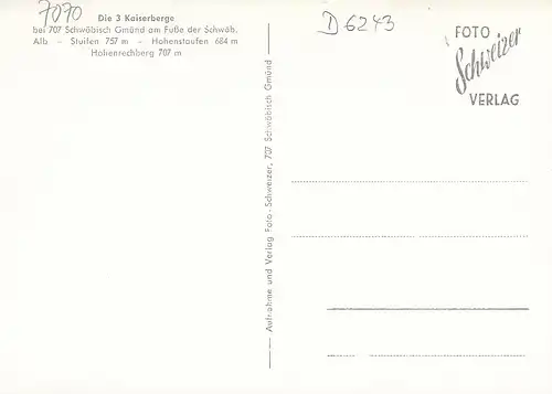 Die 3 Kaiserberge bei Schwäbisch Gmünd vom Hornberg ngl D6243