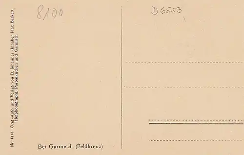 Feldkreuz bei Garmisch ngl D6553