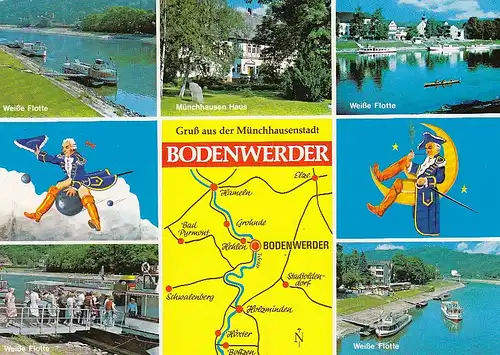 Gruss aus Münchhausen-Stadt Bodenwerder Mehrbildkarte ngl D5005