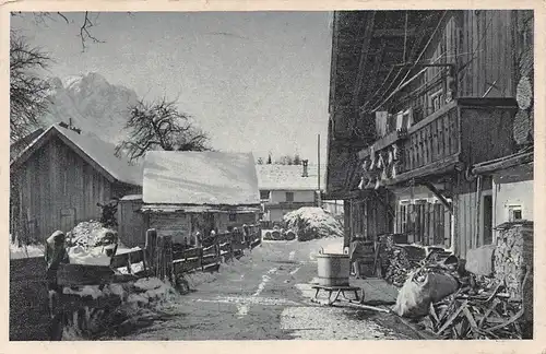 Garmisch Frühlingstraße gegen Zugspitze gl1929 154.984