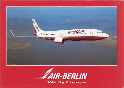 Air Berlin Boeing 737-800 We fly Europe Werbekarte gl2004 151.824