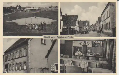 Zeiskam Gasthaus zum Adler Bes. Fritz Wolf gl1957 221.848