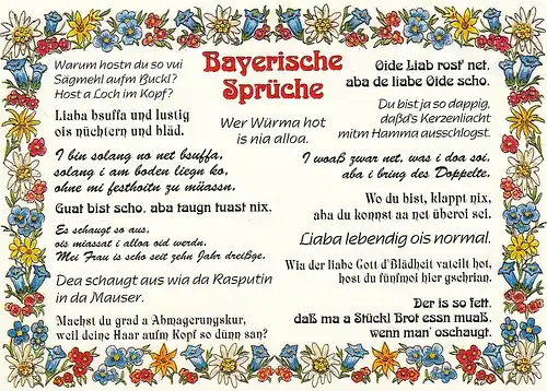 Bayerische Sprüche! ngl D5128