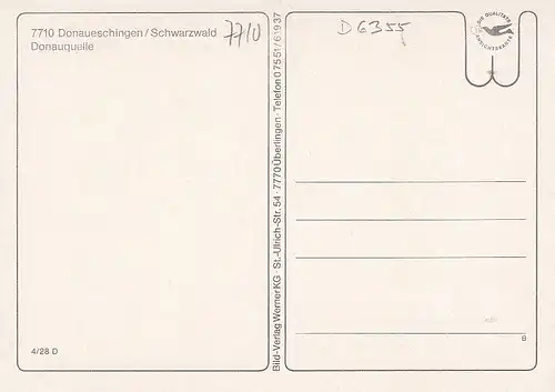 Donaueschingen Schwarzwald Donauquelle ngl D6355