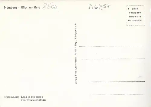 Nürnberg Blick zur Burg ngl D6487