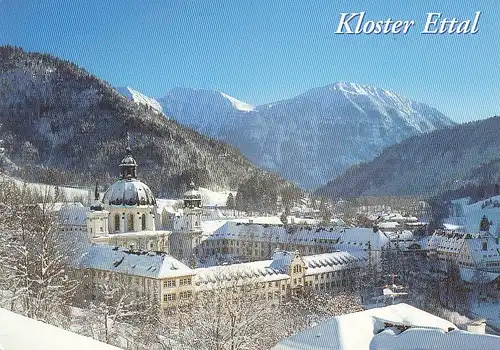 Ettal Benediktiner-Abtei im Schnee gl2005 D7420