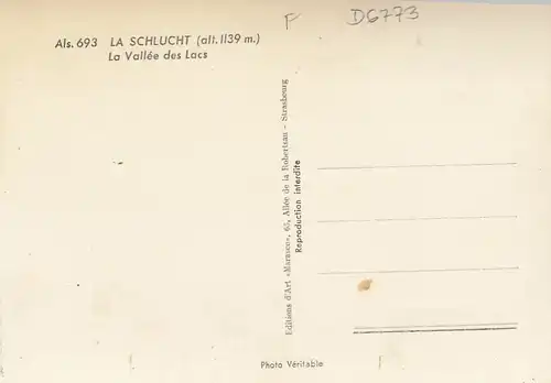 La Schlucht La Vallée des Lacs ngl D6773