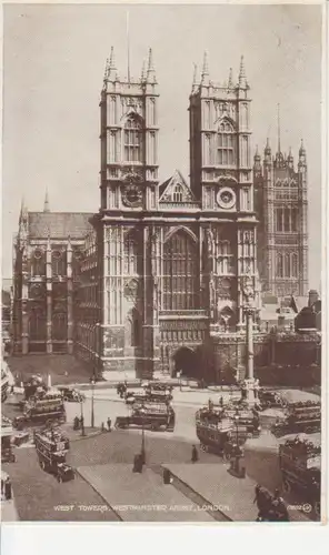 London - Westminster Abbey, West Towers gl1928 222.034
