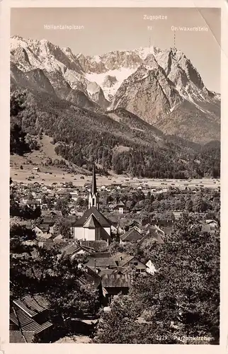 Partenkirchen mit Zugspitzgruppe gl1939 155.126