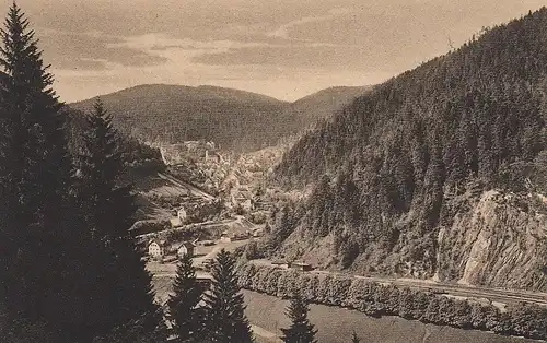 Triberg Schwarzwald Blick vom Hohnen ngl D6400