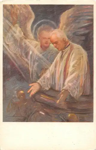 Geistlicher mit Erscheinung Künstlerkarte ngl 153.478