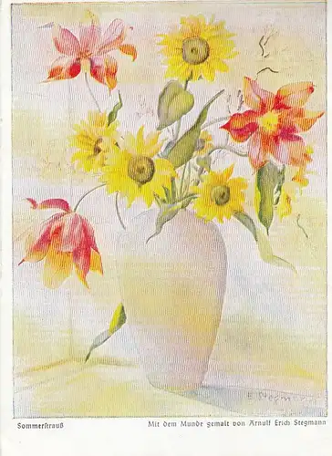 Sommerstrauß - mundgemalt ngl D7071